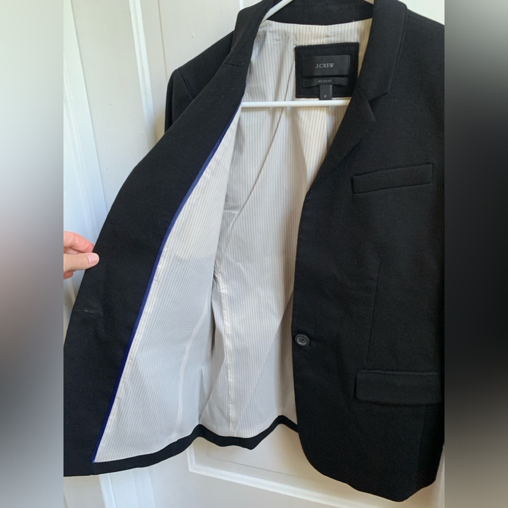 J Crew Regent Blazer Black Wool Size 8 - Picture 6 of 9